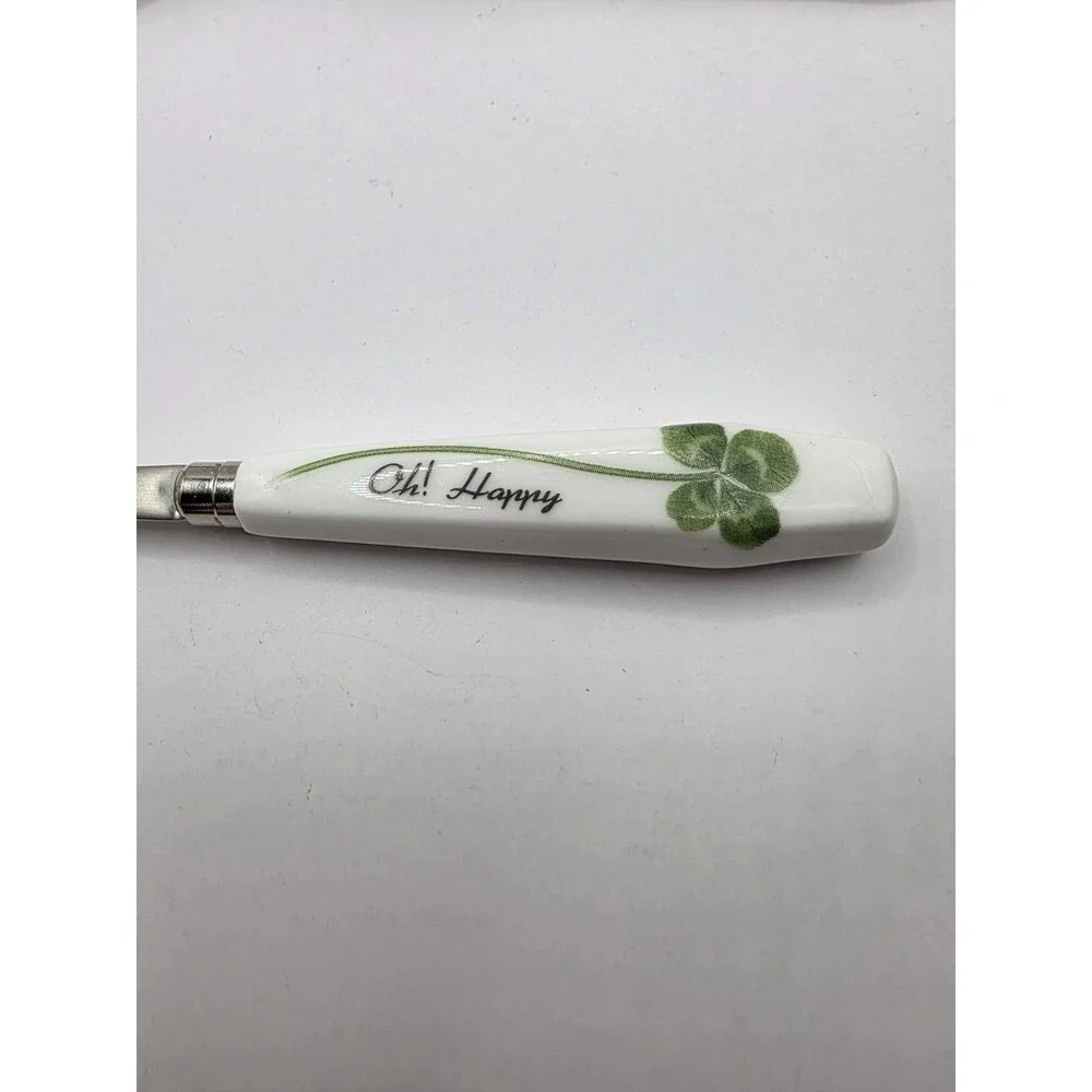 Oh! Happy Shamrock Clover Hors d'oeuvers Forks & Spoons CFC Stainless Steel